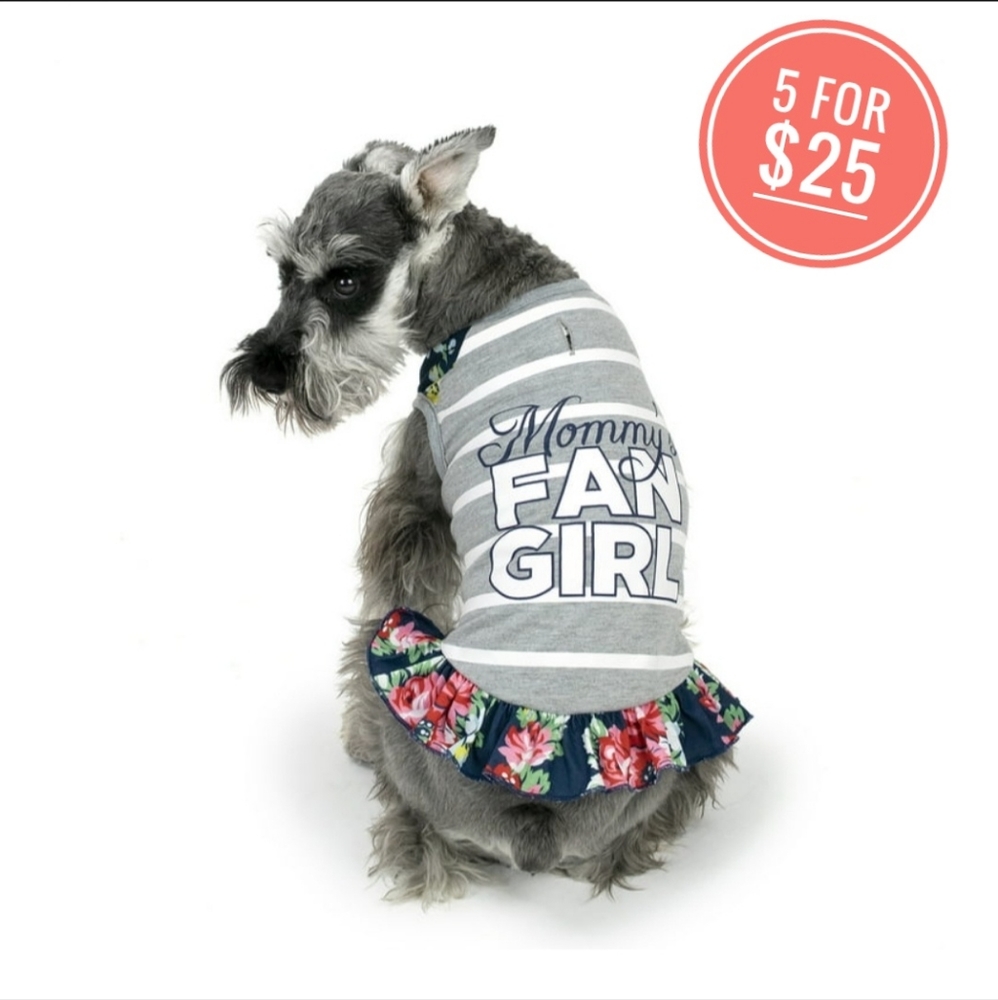 🔴5/$25 Vibrant Life Mommy's Fan Girl Tank Dog Dress